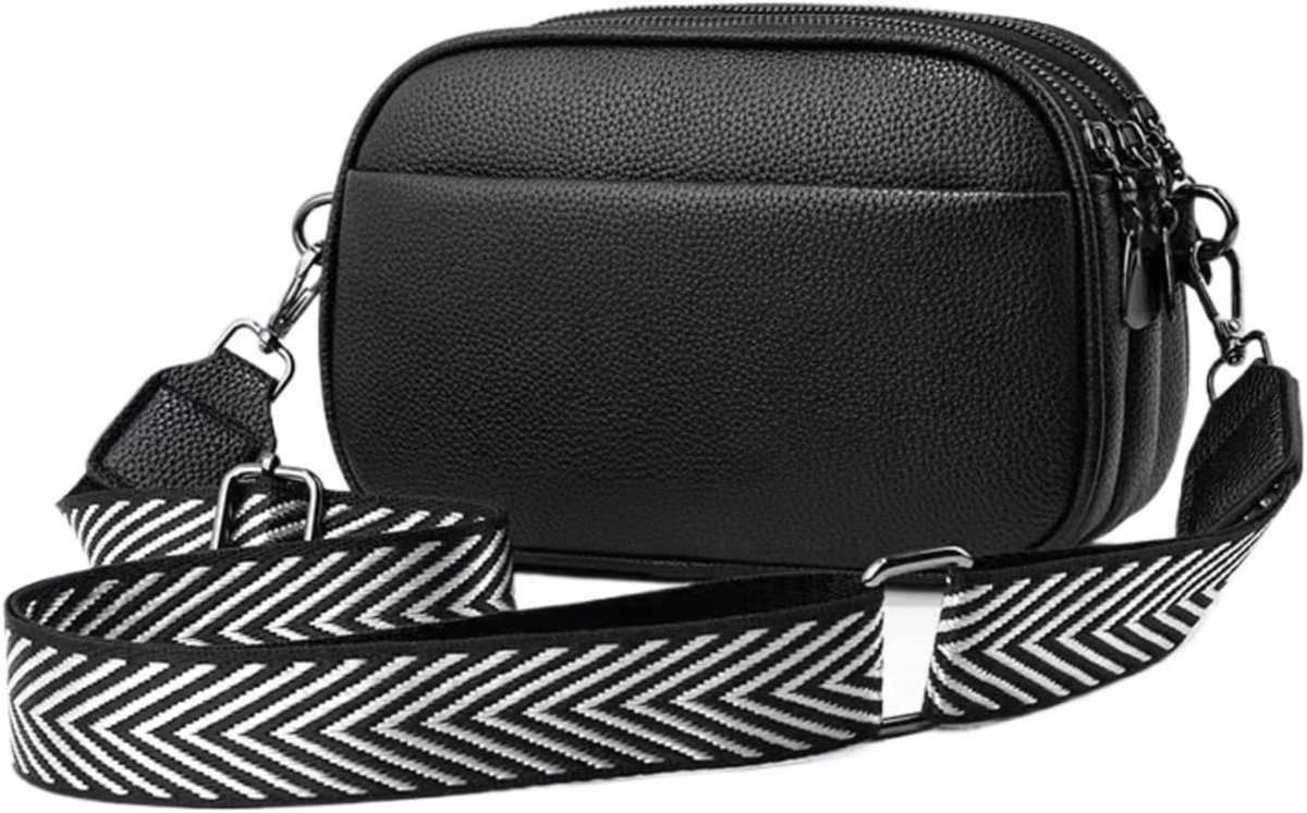 3 Layer Small Crossbody Bags for Women Wide Belt Minimalist Shoulder Bags for Travel Fashion Handbag and Purses - ShopVlot