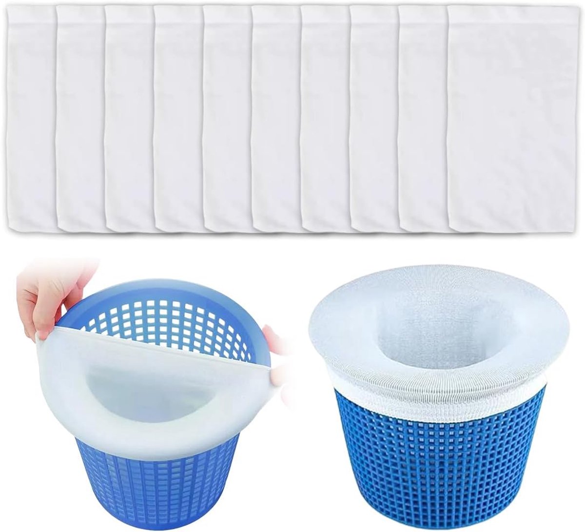 10 stuks skimmersokken voor zwembad, skimmer, zwembad, filtersokken, zwembad, filter, skimmer, zwembad - ShopVlot