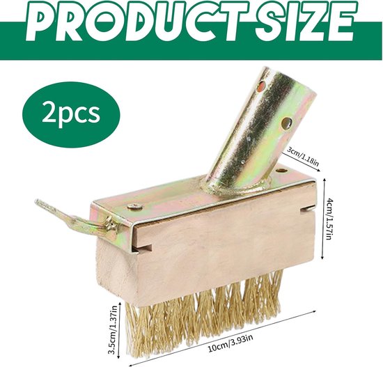 Voegenborstel Set - Naturel - 24 x 17 x 3,5 cm - Stalen Borstelharen - Voor Onkruidverwijdering — afbeelding 2