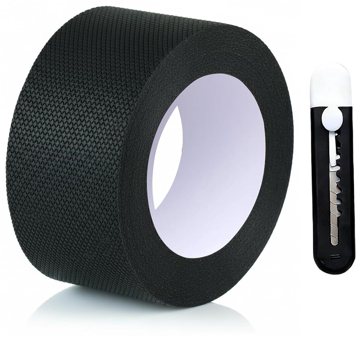 Rubber Grip Tape, Black, 5cm x 6m, Waterproof Non-Slip Tape with Textured Surface, Self Adhesive Grip Tape for DIY - ShopVlot