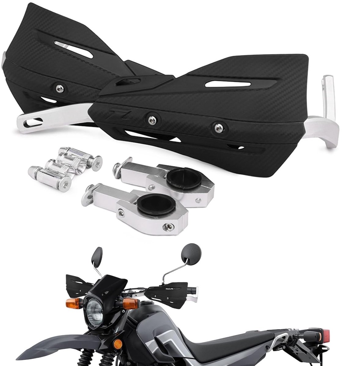 Solidchoice - Aluminium Motorfiets Handborstels met Montagekits
