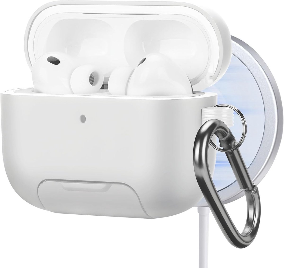 voor AirPods Pro 3 hoes, compatibel met Airpods Pro 3e generatie, magnetisch deksel met telefoonstandaard, MagSafe - ShopVlot