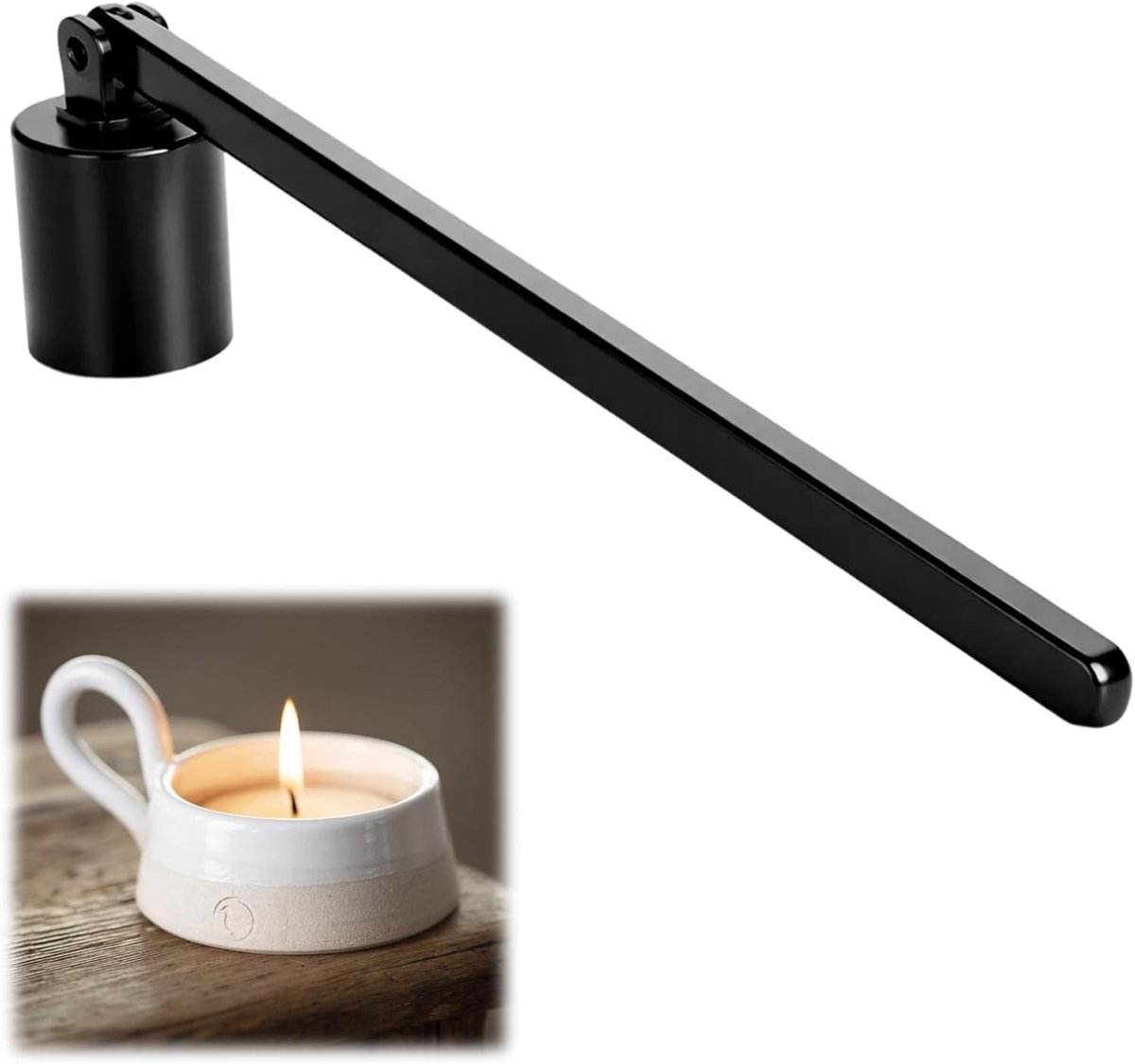 1 piece candle extinguisher and candles extinguishing bell made of stainless steel, with long candle extinguisher - ShopVlot