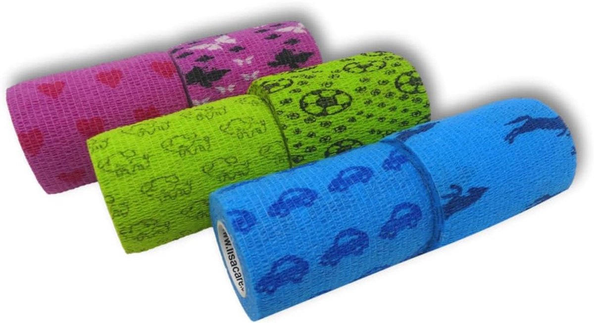 LisaCare Kinderpleister zelfklevend - 6 rollen voor moderne wondverzorging - kinderpleister - ShopVlot
