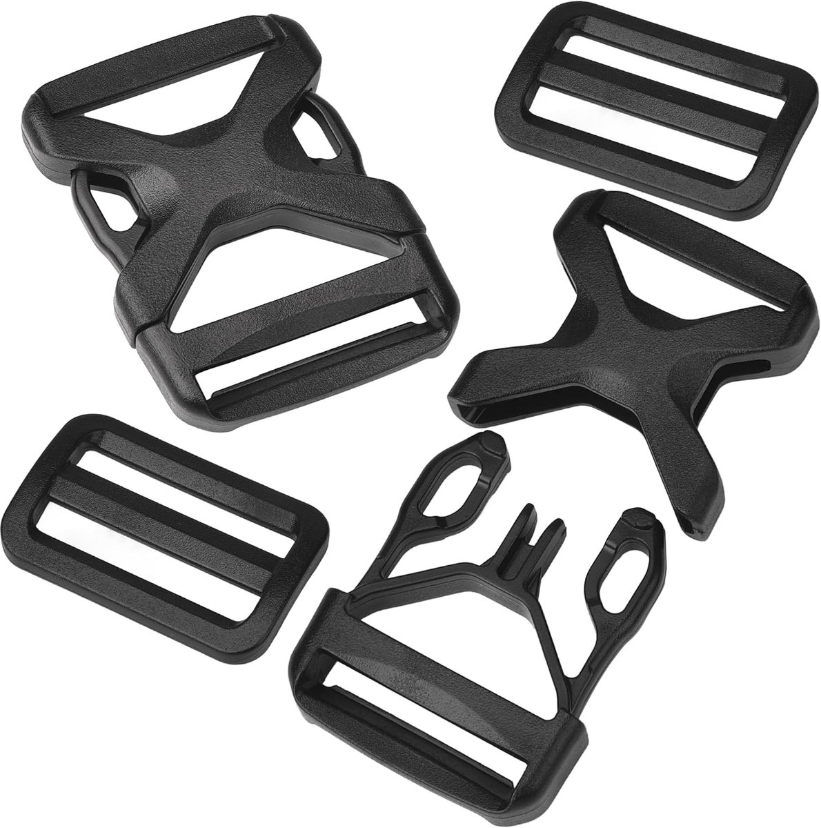 Boucles in plastic with latéral and triple corner cursor of the side, flat side release buckles, fastening strap on - ShopVlot