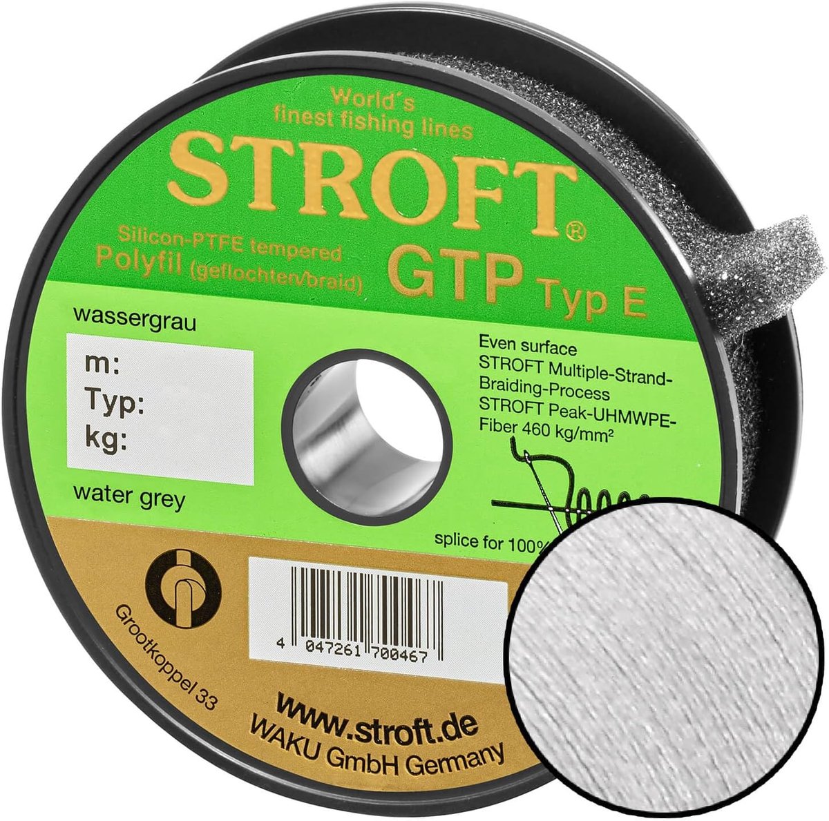 STROFT cord GTP type E braided 250 m water grey - ShopVlot