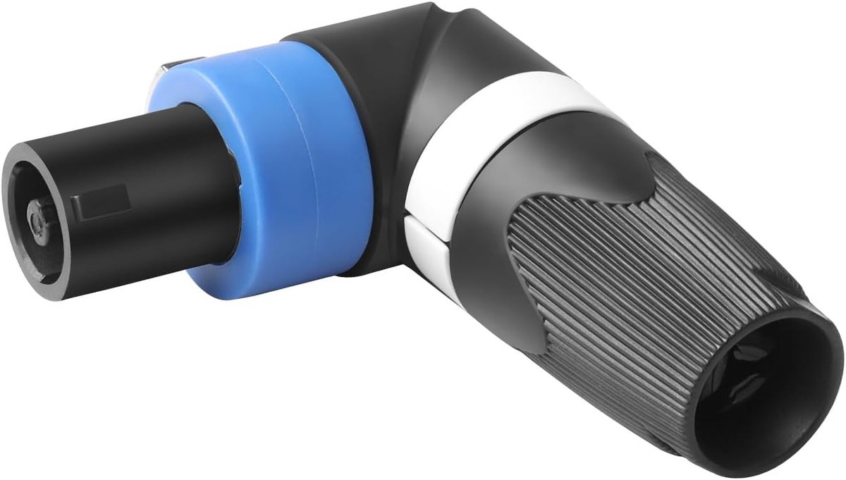 QIANRENON 90° Angle NL4FC Speakon Audio Socket 4Pin Speakon Right Angle Plug NL4 Adapter 4-Pin High Power Speaker - ShopVlot