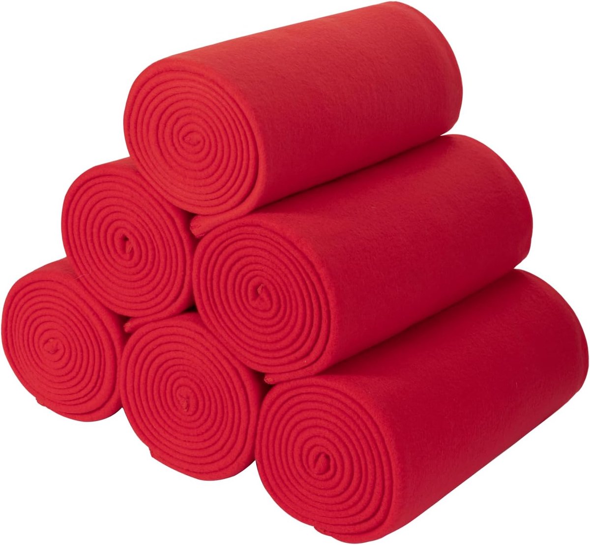 CAI TENG Fleece Blanket, Pack of 6 for Sofa, Bed, Microfibre, Light, 125 x 150 cm, Sofa Cover, Warm for Living Room - ShopVlot