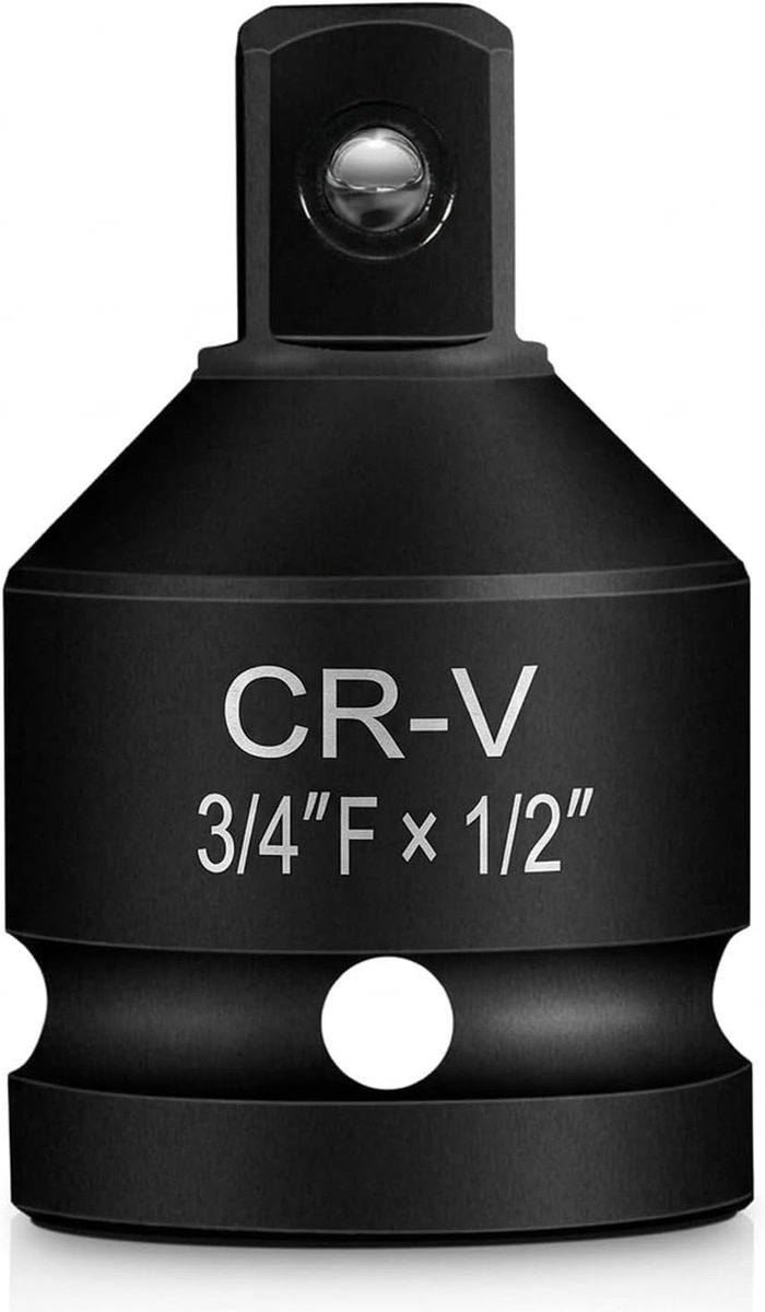 YOGAZEN Adapter 3/4 inch naar 1/2 inch, 3/4 naar 1/2 inch, krachtdopsleuteladapter, chroom-molybdeenstaal, zwart - ShopVlot