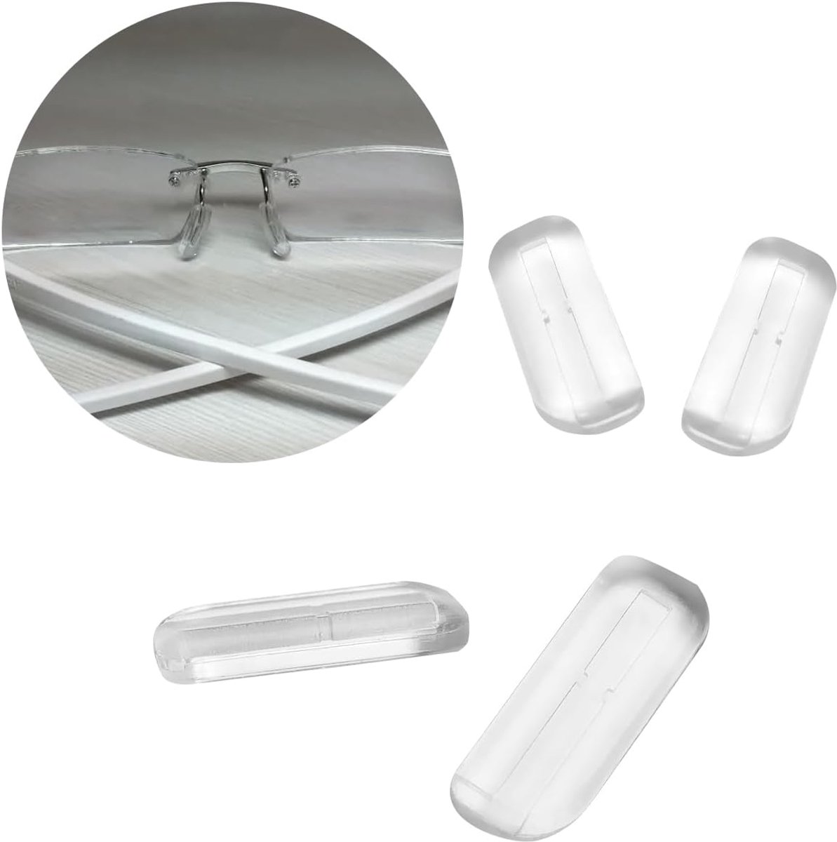 Eyeglasses Nose Pads Soft Silicone Nose Pads 2 Pairs Replacement for Eyewear/Sunglasses Nose Pads, Golden, 2 Pairs - ShopVlot