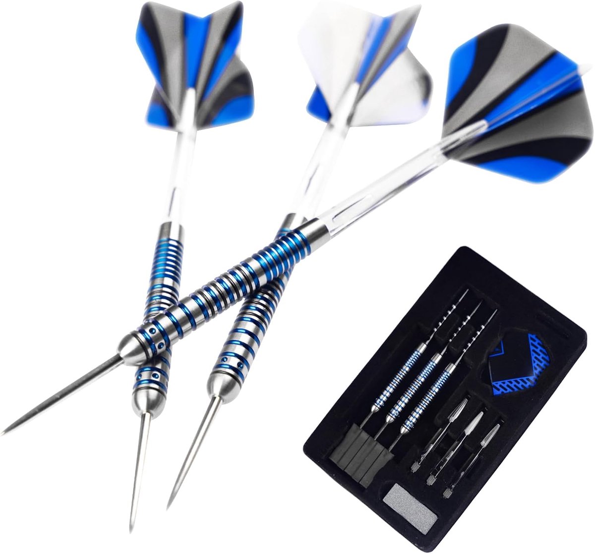 Formula Sports Dart Arrows with Metal Tip, 90% Tungsten Steel Dart Flights, 3 Pieces Professional Steel Darts in 21 - ShopVlot
