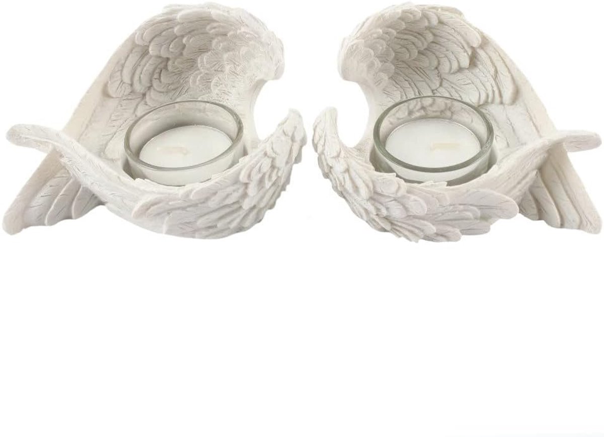 Silver Angel,s Wing Votive Holder Set - ShopVlot