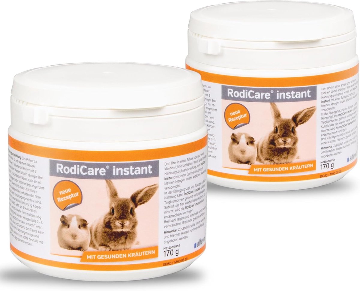 Alfavet RodiCare Instant porridge for rodents and dwarf rabbits, 2 x 6 oz - ShopVlot