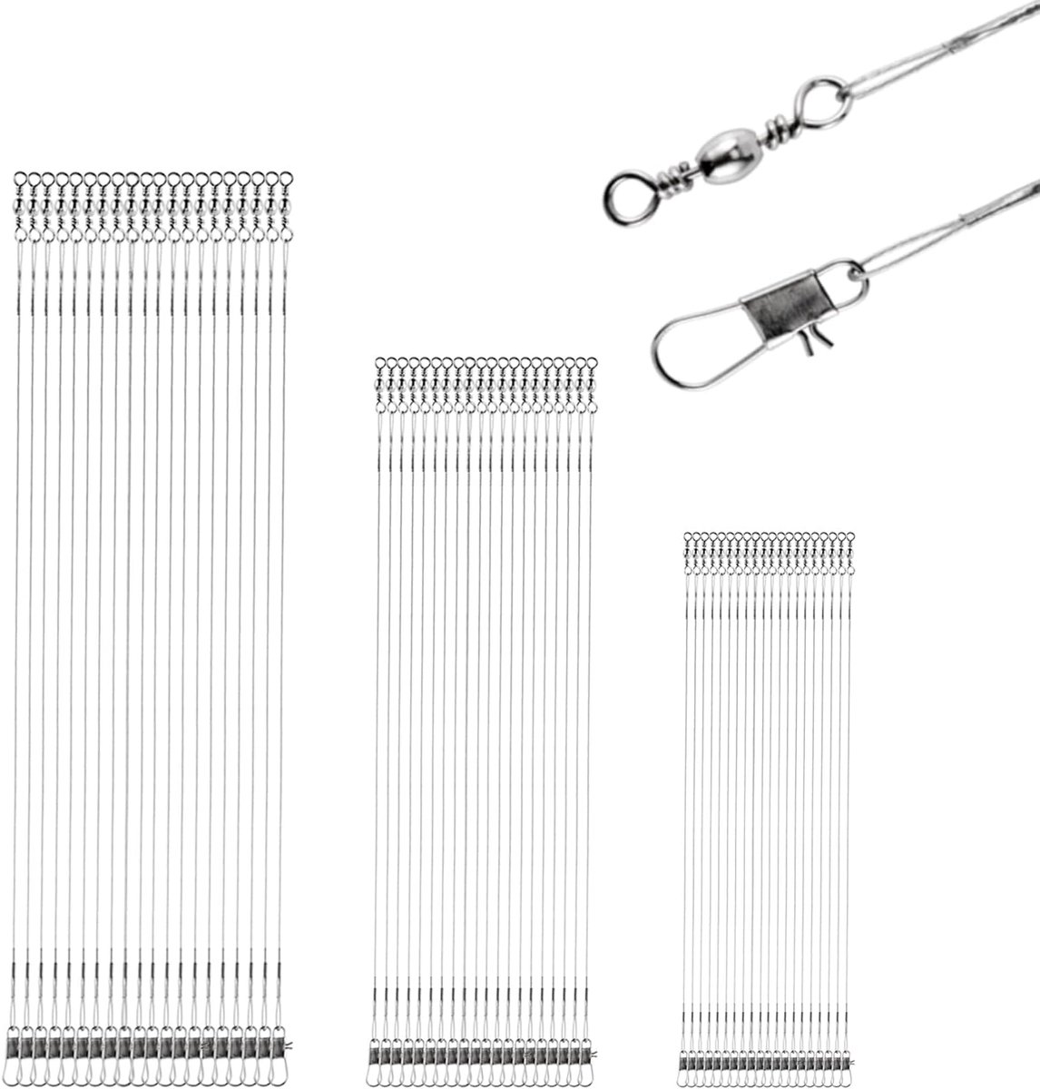 Stainless Steel Fish Leader Saltwater Click Drilling Rigs Wire Conductor Line High Strength Fishing Leaders Bait White - ShopVlot