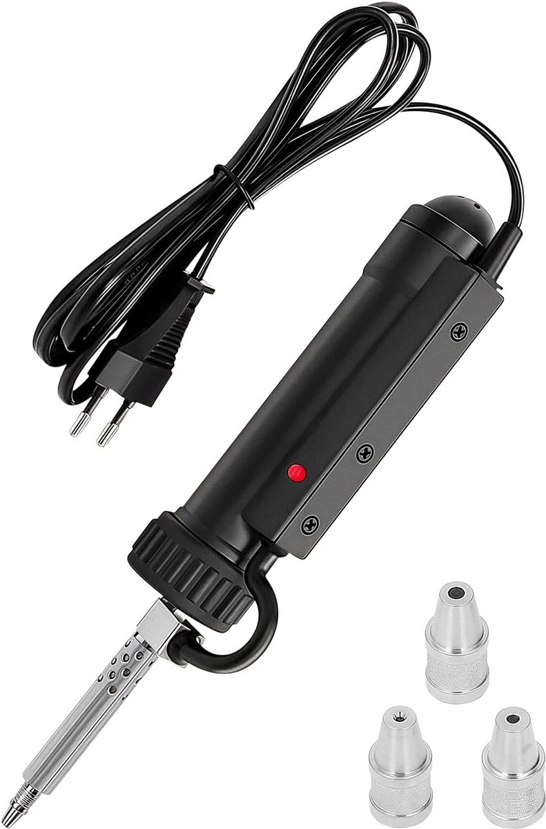 Electric desoldering pump, 350 W desoldering pump with heating, desoldering iron soldering iron with 1 mm, 1.5 mm and - ShopVlot