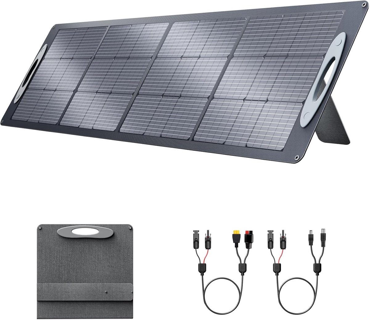 VDL Solar Panel, Foldable, 200W Solar Panel with Monocrystalline Solar Cell for Power Station, 20V Photovoltaic Module - ShopVlot
