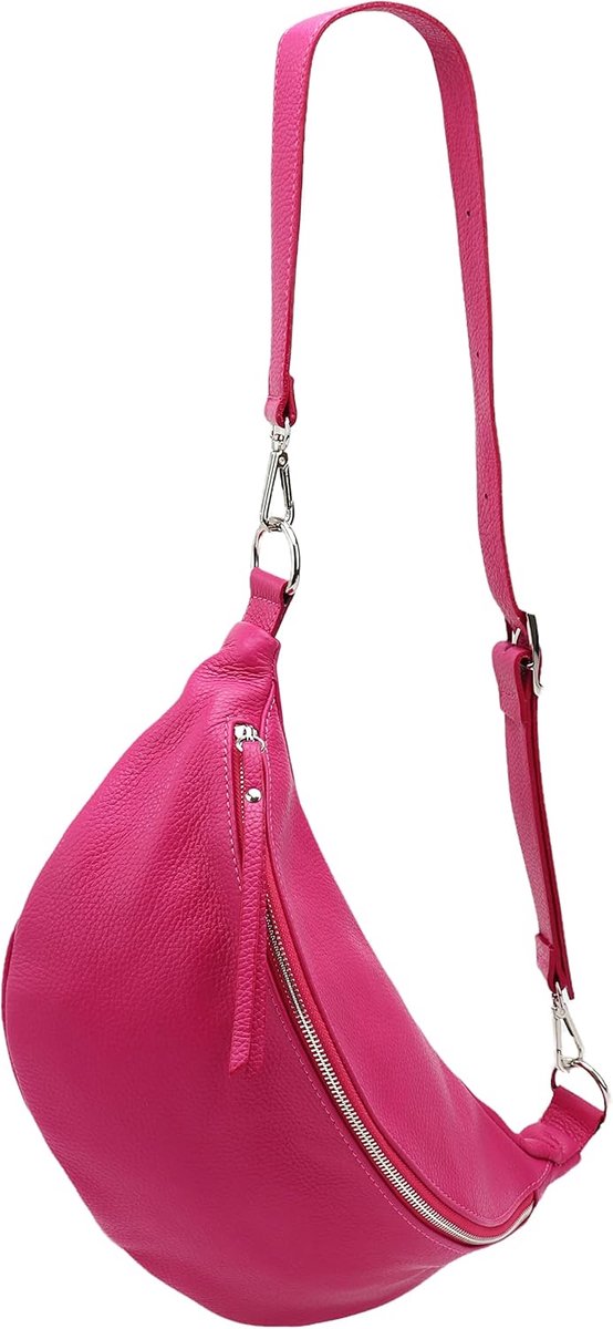 SH Leder Genuine Leather Women Unisex Chest Pocket for Festival Travel Medium Waist Bag Crossbody Bag Adjustable - ShopVlot