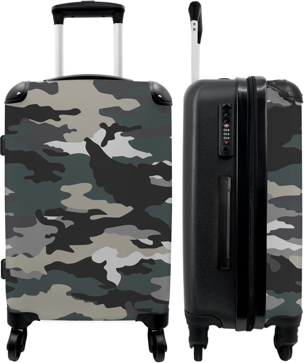 NoBoringSuitcases.com Suitcases competition, Dark camouflage, suitcase - ShopVlot