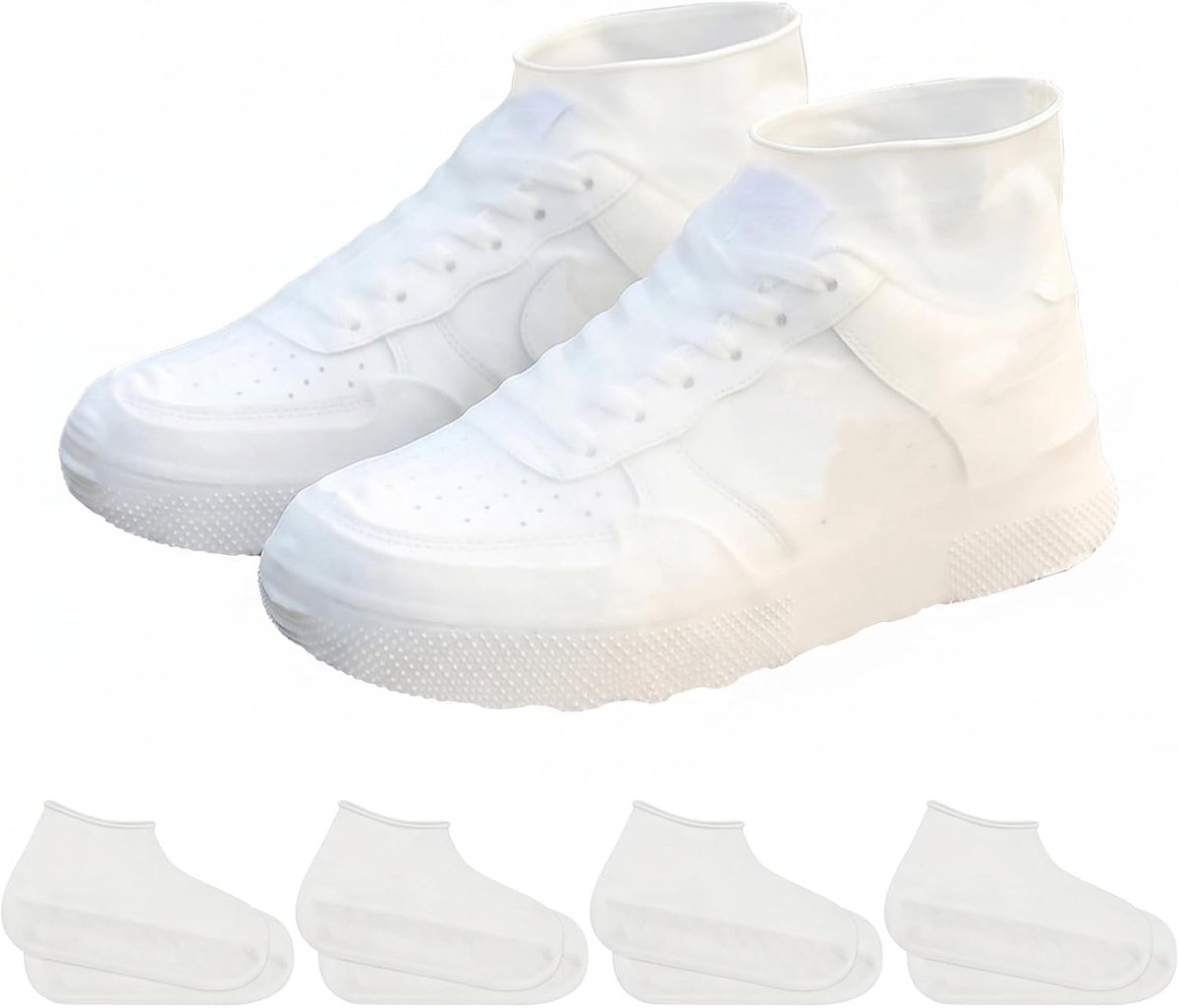 2 paar waterdichte schoenhoezen, regenbescherming schoenen, latex schoenhoezen, antislip en slijtvast, geschikt voor - ShopVlot