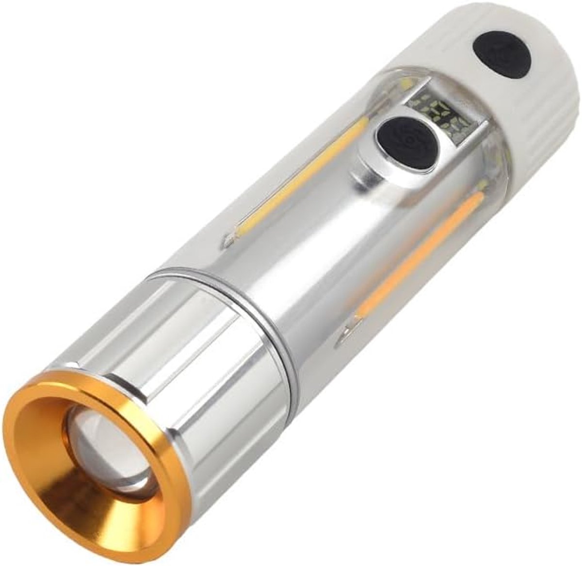 LED Torch Rechargeable Camping Lamp 10,000 Lumens (White) - ShopVlot