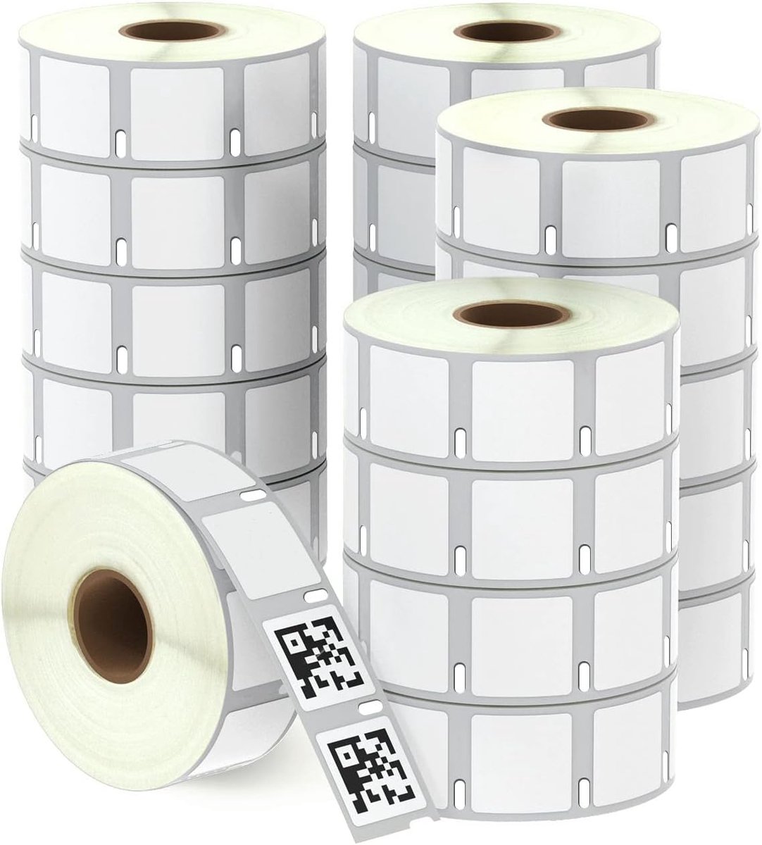 BETCKEY - 20 Rolls S0929120 Labels Compatible with Dymo, 25mm x 25mm, 15000 Self Adhesive Square Labels for Dymo Label - ShopVlot