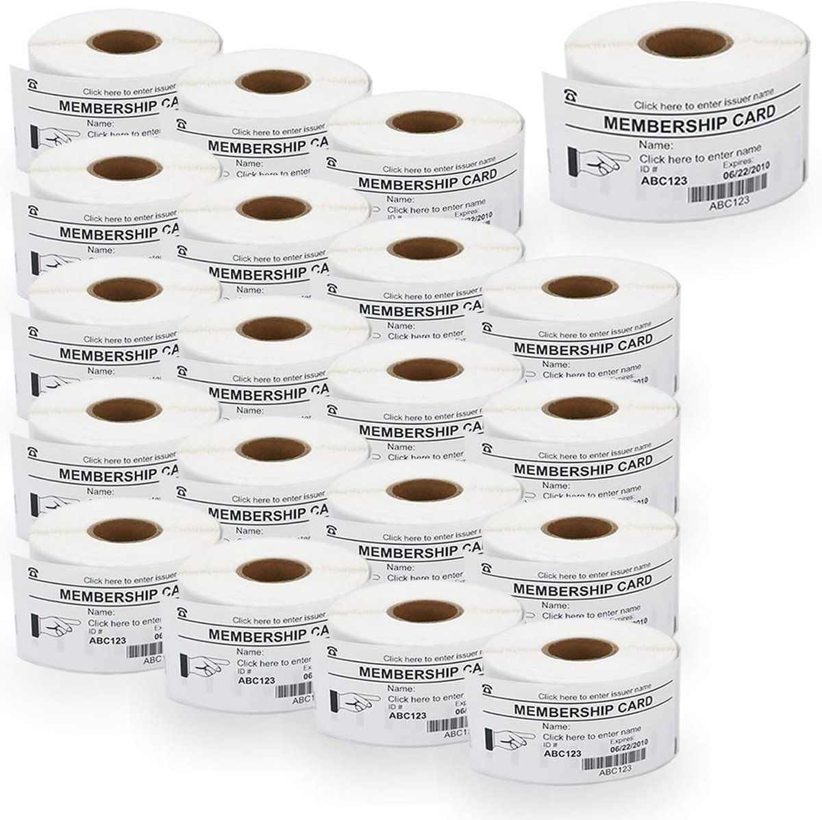 BETCKEY - 20 rolls of 11356 self-adhesive labels compatible with DYMO S0722560, 41mm x 89mm, 6000 small name plates - ShopVlot