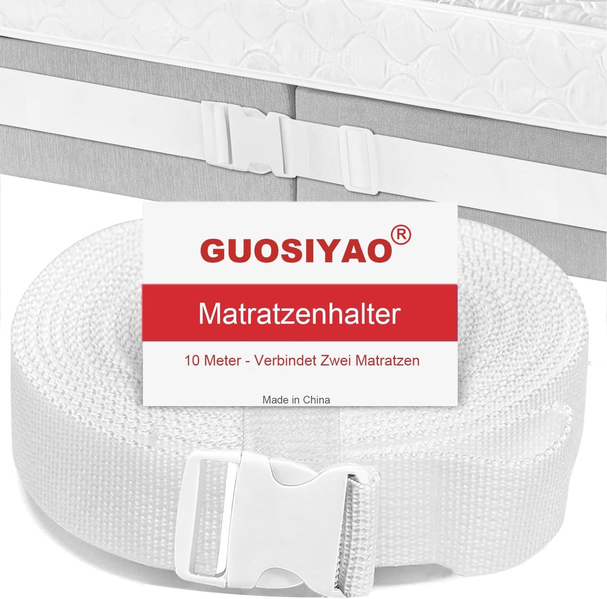 Matrasbrug 10 m - verstelbaar - hoogwaardig polyester - verbindt matrassen voor een groot ligoppervlak - ShopVlot