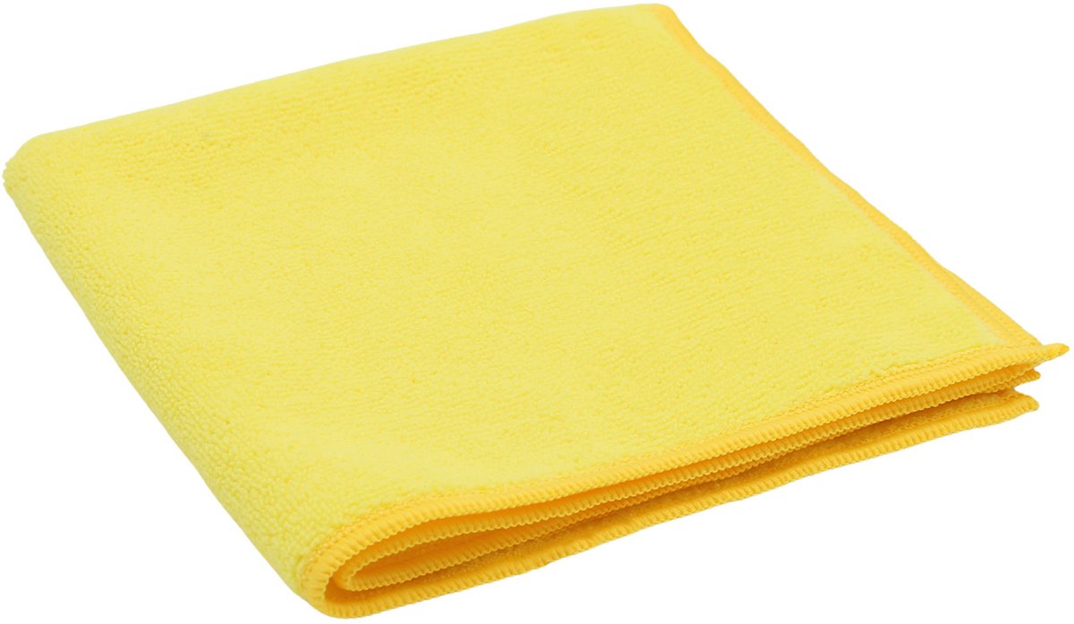 Microvezeldoek Gerecycled ChiaMo.nl Geel 38 x 38 cm – 5 stuks (100% rPET)