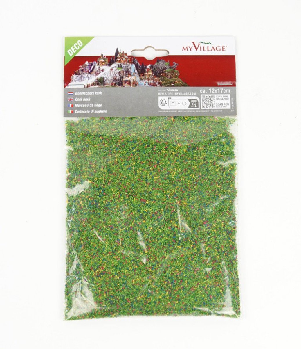 Deco strooisel medium 50g groen/multi color My Village