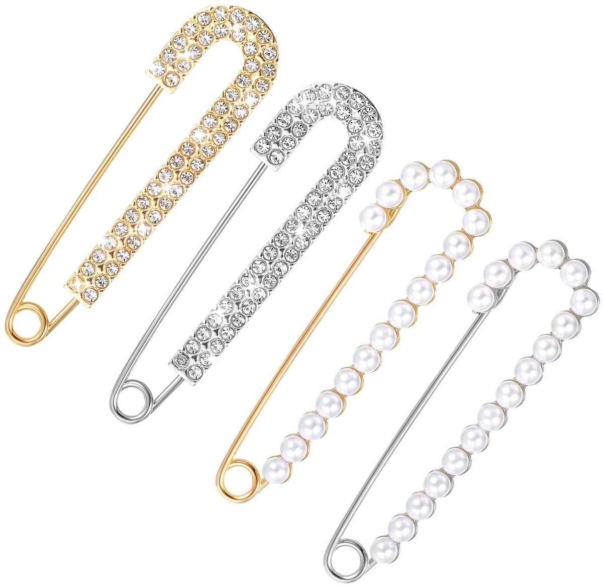 Solidchoice - Set van 4 Elegante Dames Brosches met Rhinestones