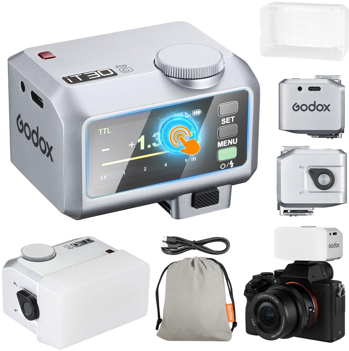 Solidchoice - Mini Flitser voor Canon met Draadloze 2.4G Technologie
