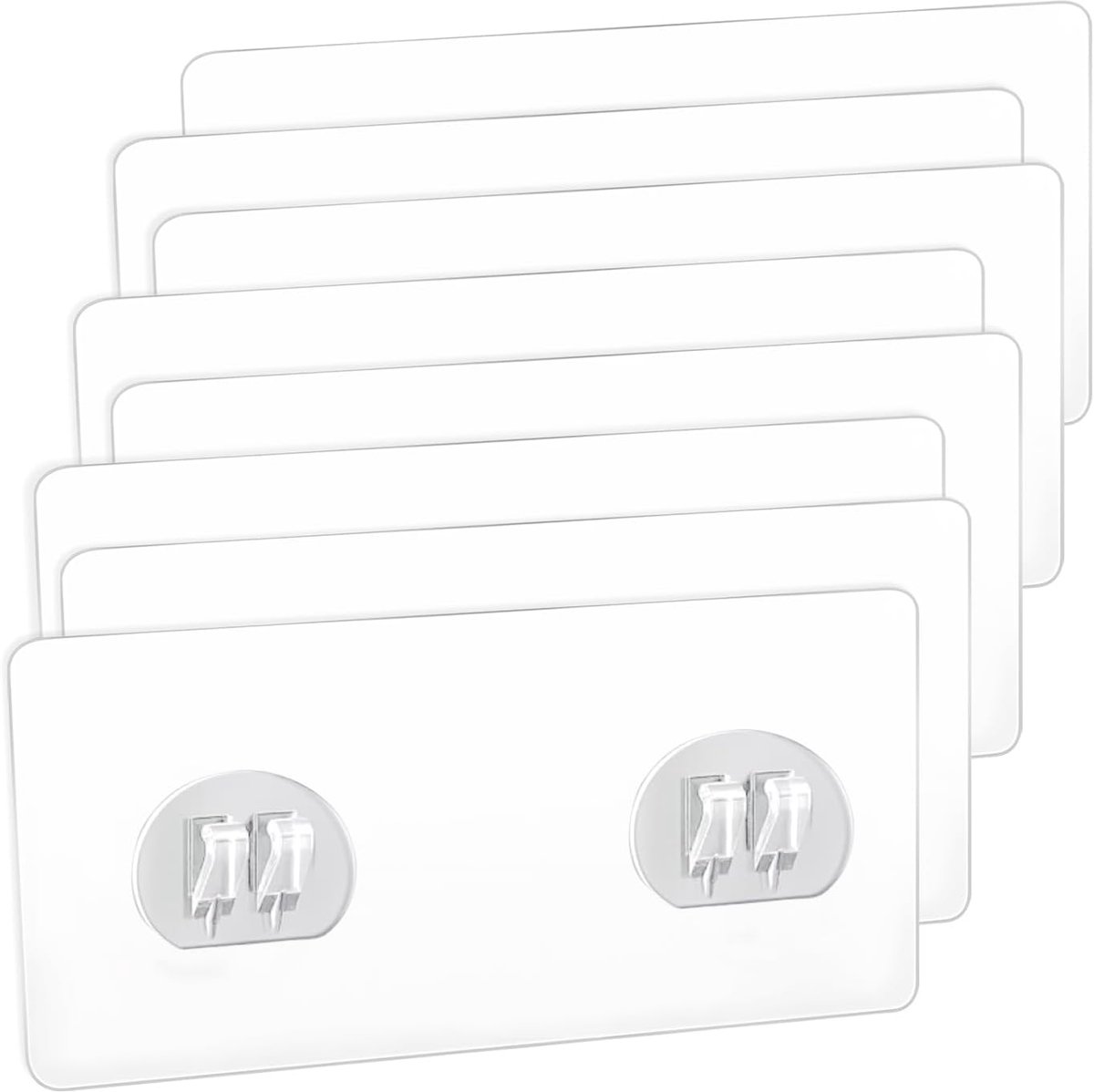 Transparante Adhesie Haakjes 8 Pack - Sterke Hechting - Waterdicht PC Materiaal - Ideaal voor Badkamer en Keuken - ShopVlot