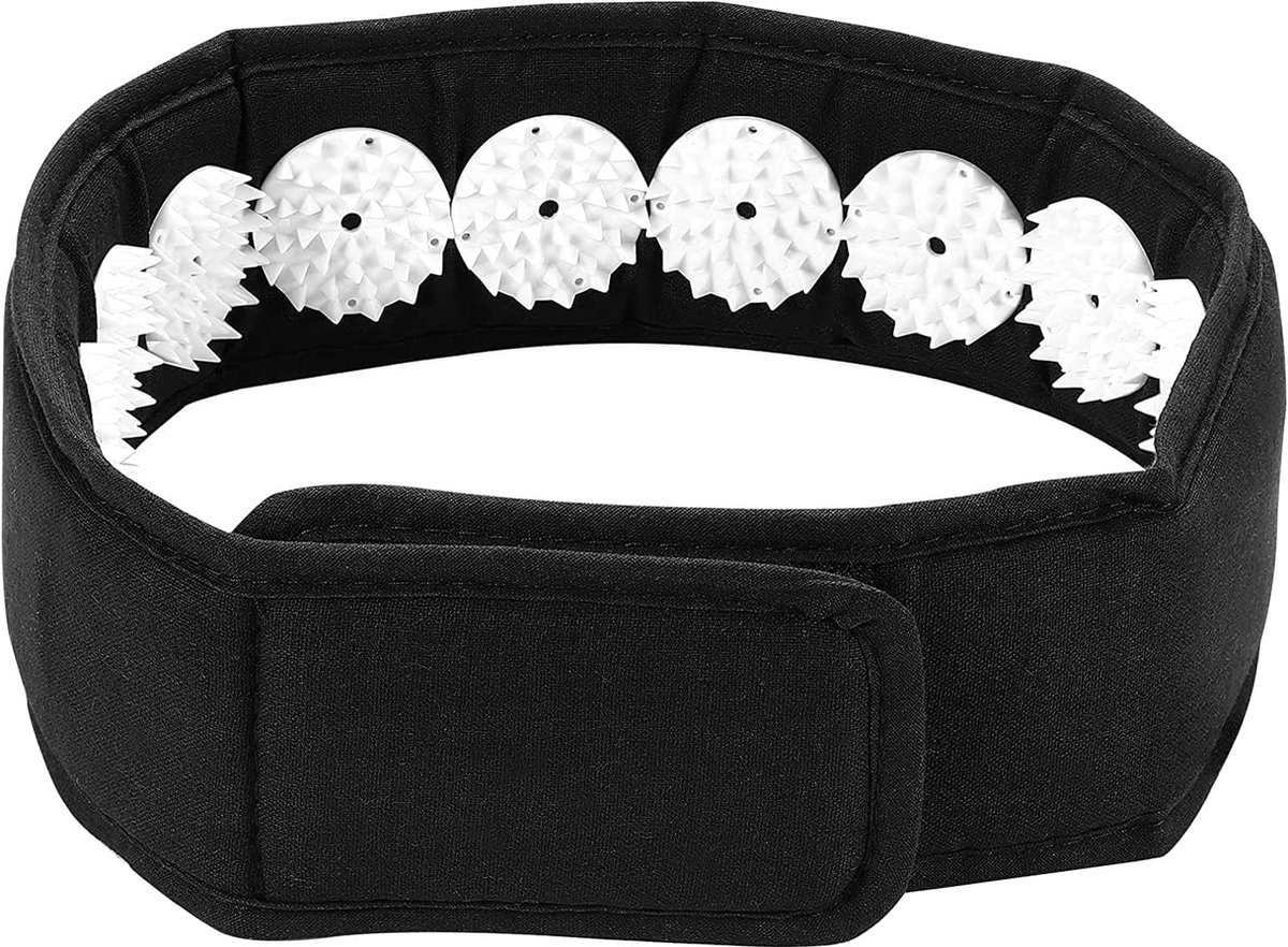 Massage Hoofdband voor Acupressuur, Ontspanning en Pijnverlichting, Zwart - Ideaal voor Stressvermindering en Hoofdpijnverlichting