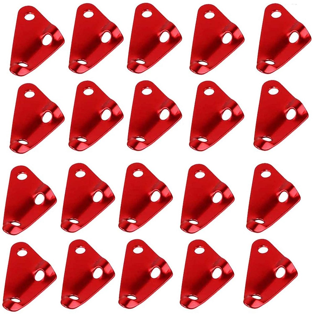 20 Stuks Aluminium Driehoekige Kabelspanners, Tensioners voor Tent, Verstelbare Guyline Accessoires voor Kamperen en Wandelen