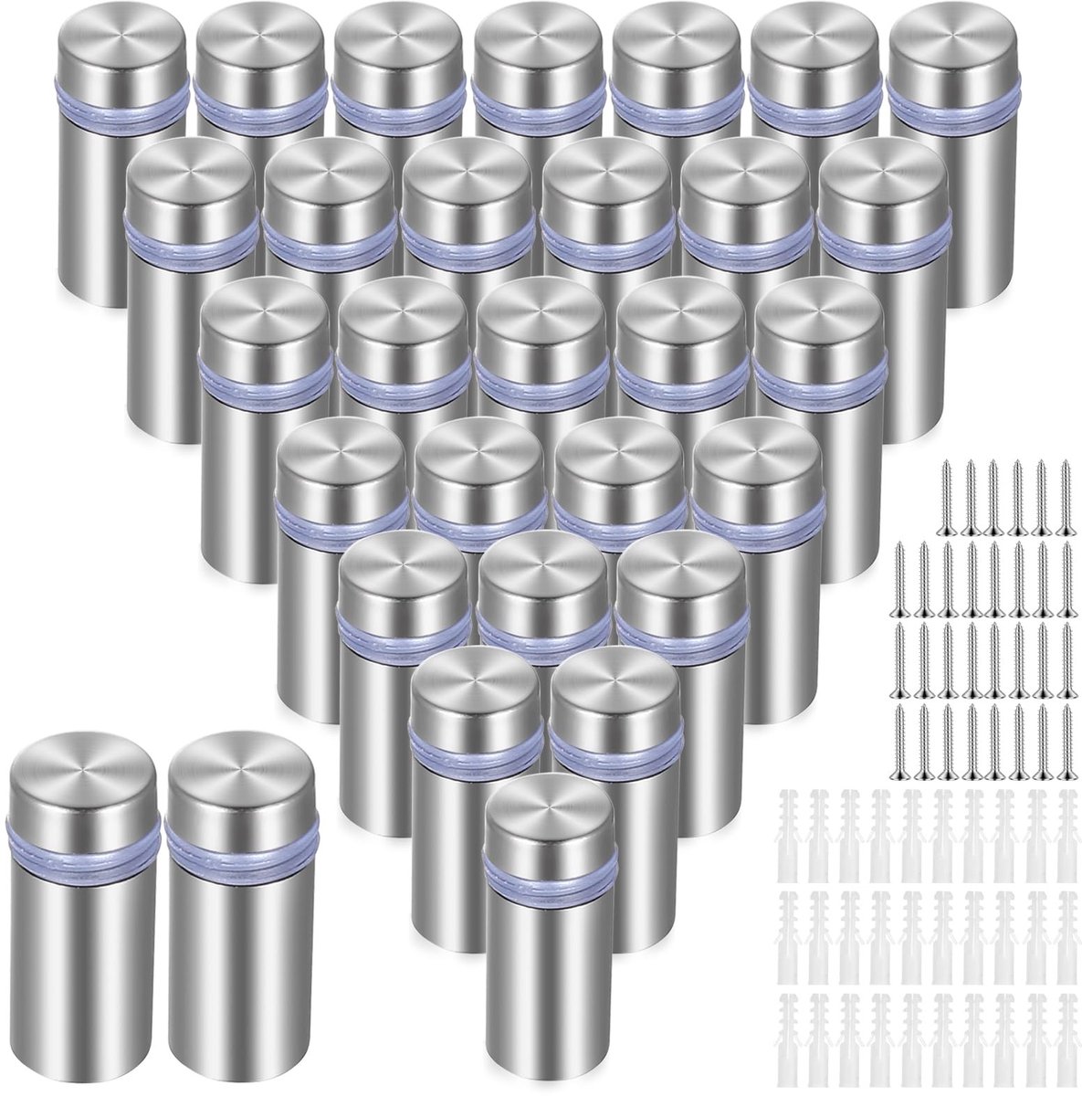Solidchoice - Set van 30 Wandmontage Spacers van RVS