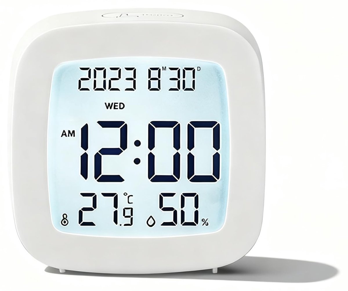 Solidchoice - Digitale Klok met LCD-display en Temperatuur/Humidity Registratie