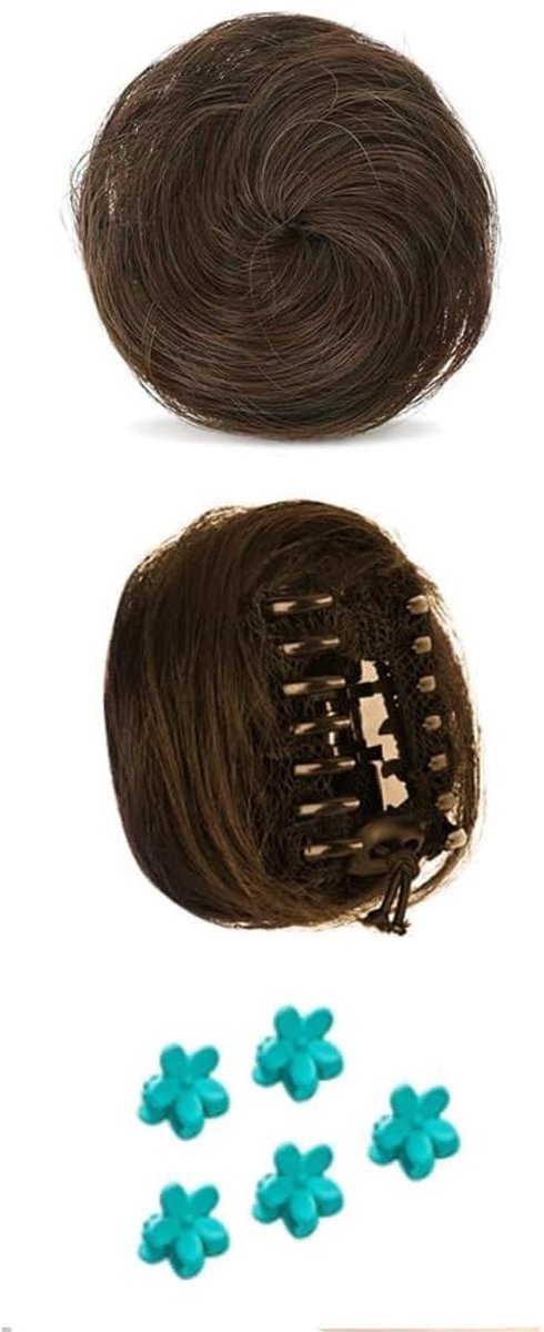 Solidchoice - 2 Stuks Klauw Clips voor Dames met Bloemen Haarspelden
