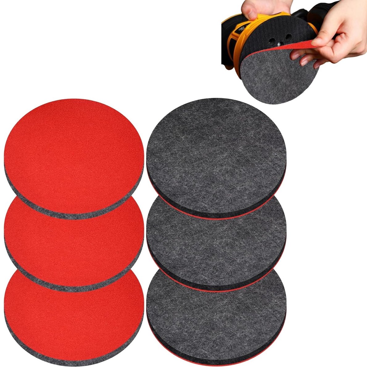 Solidchoice - Set van 6 Wasbare Polijstaccessoires voor Diverse Oppervlakken