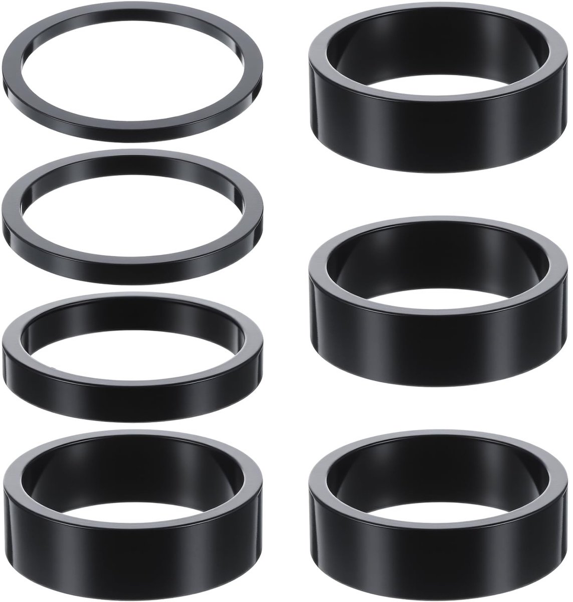 Solidchoice - Set van 7 Aluminium Fiets Stem Spacers 1 1/8 Inch
