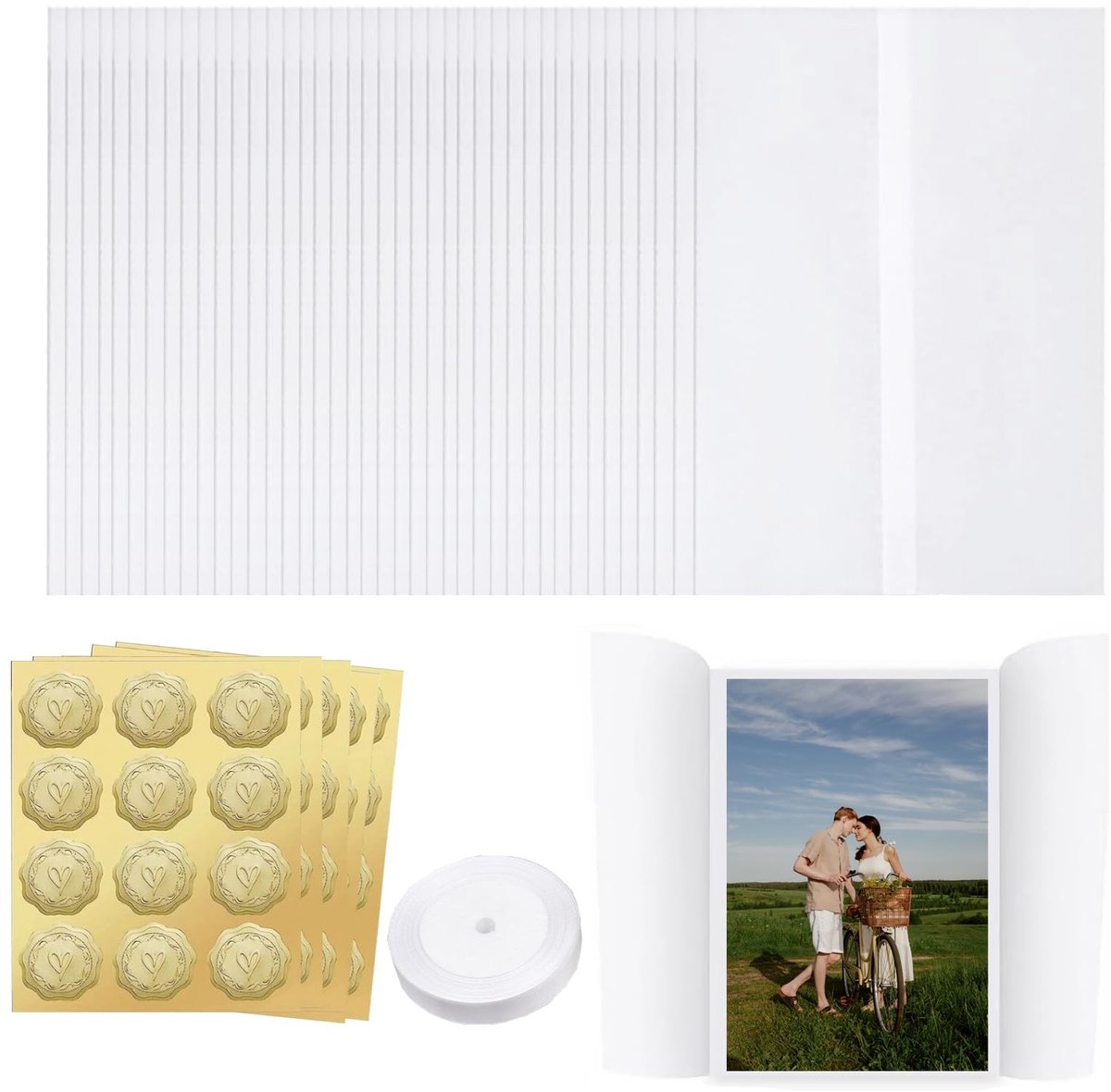 Solidchoice - 60 Stuks Perkamentpapier voor Uitnodigingen en Creatieve Projecten