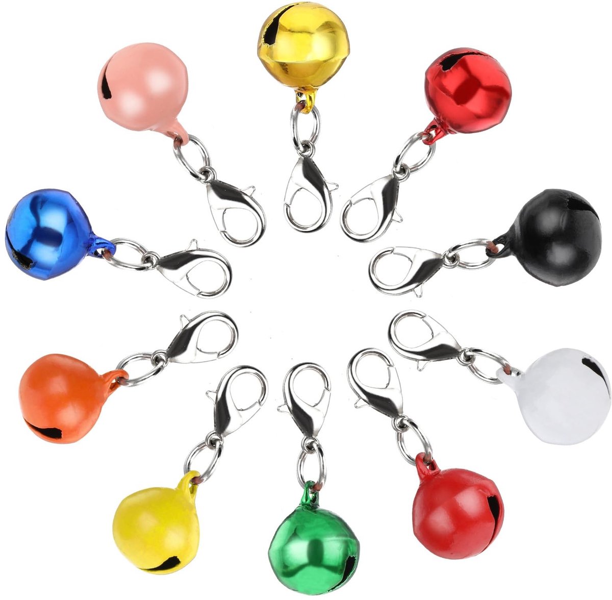 Solidchoice - Set van 10 Harde Metalen Dierenbelletjes voor Honden en Katten