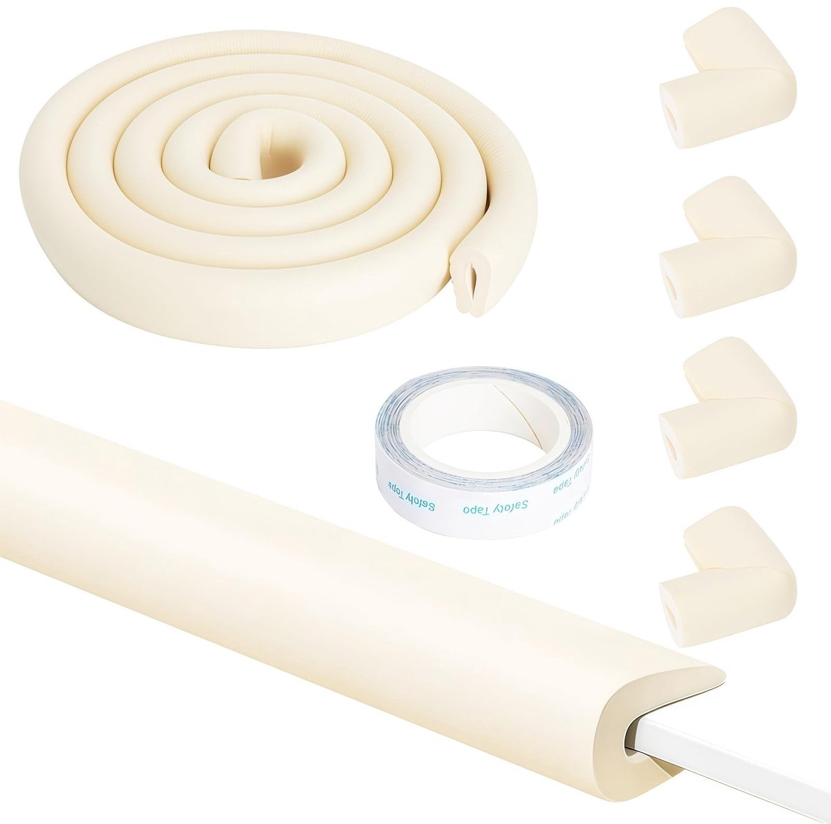 Solidchoice - 2 Meter Hoekbescherming voor Baby's met 4 Hoekbeschermers