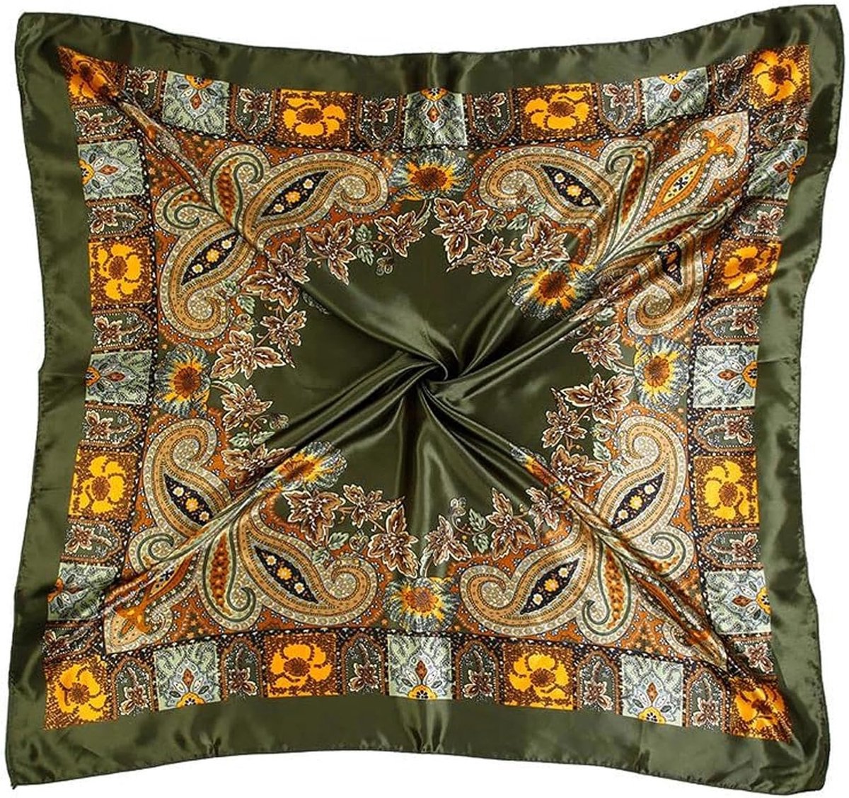 Sjaal 90 x 90 cm - Zijden sjaal - Klassieke print - Perfect cadeau voor vrouwen - ShopVlot