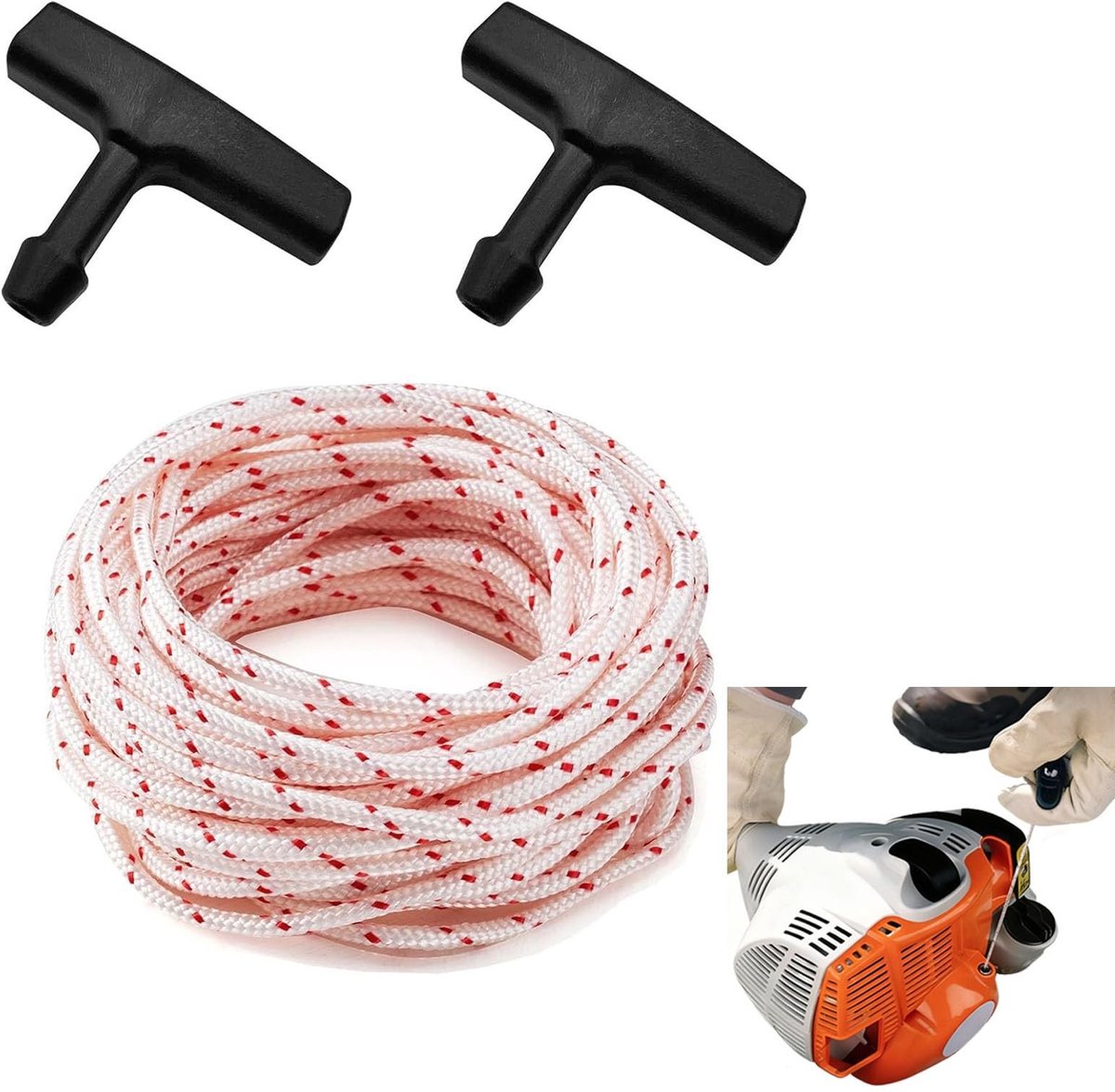 Solidchoice - Starter Rope 3.5 mm voor Tuinmachines, 10 m