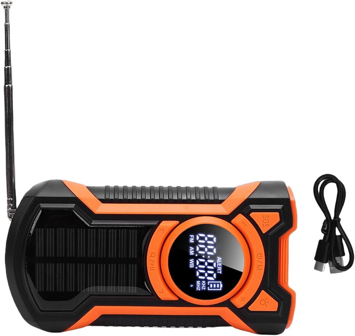 Noodhandslingerradio waterbestendig - Bluetooth weerradio - zonne-energie - ideaal voor buitenavonturen - ShopVlot
