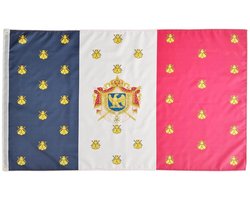 Vlag Napoleon III 150 x 90 cm - 100% polyester - felle kleuren - ideaal voor buitengebruik - ShopVlot