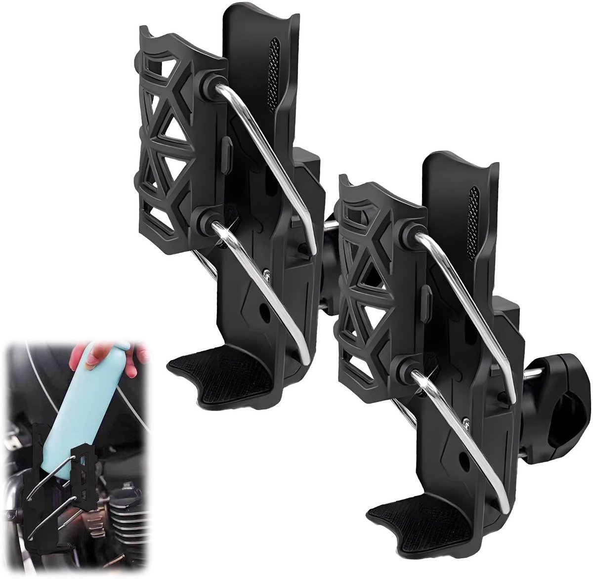 Solidchoice - Fiets Drinkfleshouder Set van 2