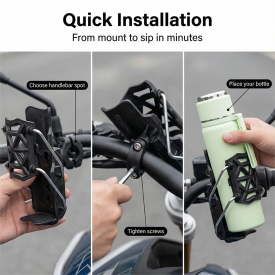 2 stuks flessenhouders fiets bekerhouder lichtgewicht bidonhouder flessenhouder voor fietsen voor frame en stuur, bidonhouder voor fiets, MTB, racefiets — afbeelding 4