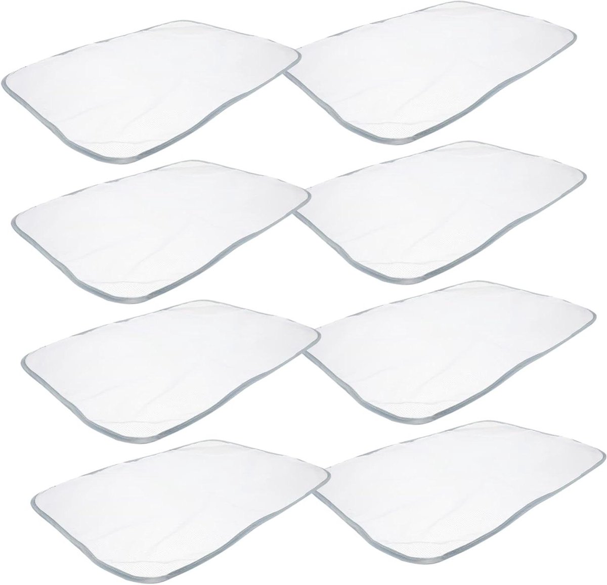 Strijkhoezen Set - Strijkmat Isolatiekussen - Kleding Beschermen - Hittebestendig Mesh - 50x30x1cm - Wit