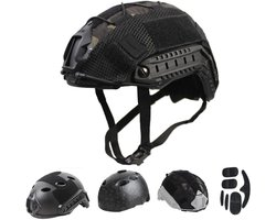 PJ Tactical Paintball Airsoft Helmet Fast Military Helmet with NVG Bracket and Side Guide Rail - ShopVlot